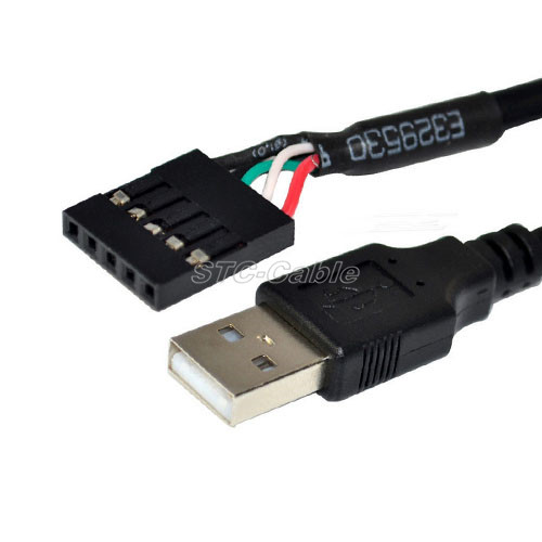 USB 2.0 ts'ook enchufe u Cable le PCB placa base 5Pin USB hembra nojchilo'ob.